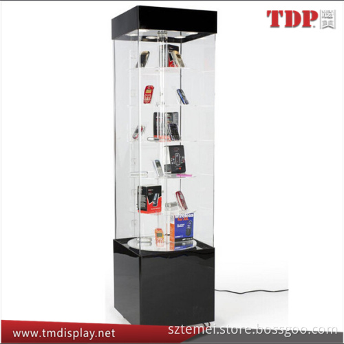 custom retail store stand rotating acrylic mobile phone display showcase